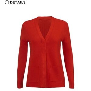 CAbi red Passage cardigan
